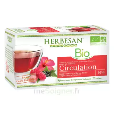 Herbesan Infusion Bio Tisane Circulation élimination 20 Sachets à Mérignac